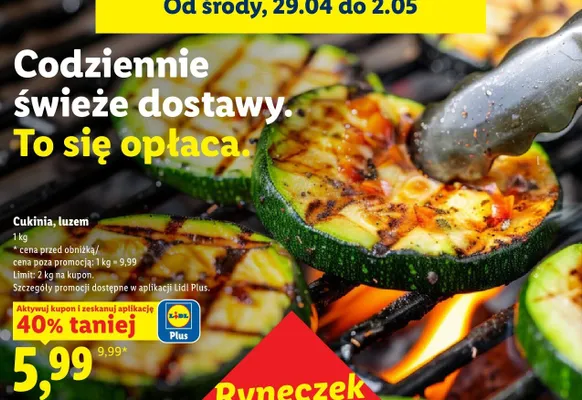 Cukinia luzem promocja w Lidl
