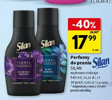 Perfumy do prania Silan Floral Essences Blue Jasmine promocja w Intermarche