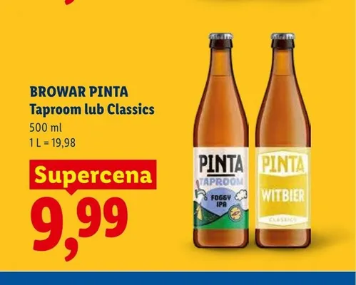 Piwo Browar Pinta Classics promocja w Lidl