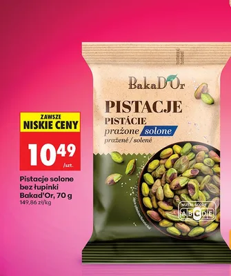 Pistacje solone bez łupinki prażone promocja w Biedronka