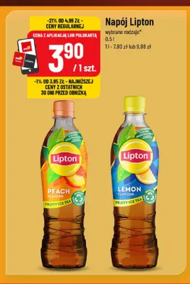 Napój Lipton Fruity Ice Tea Peach promocja w POLOmarket