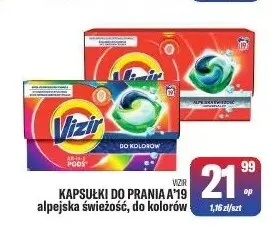 Kapsułki do prania alpejska świeżość Vizir promocja w Tomi Markt