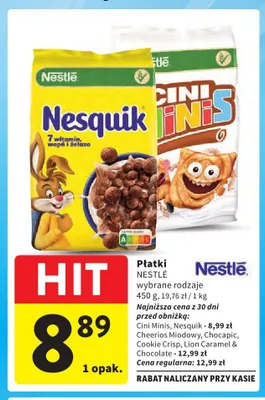 Płatki Nestlé promocja w Intermarche