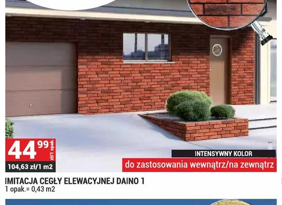 Imitacja cegły elewacyjnej Daino promocja w Merkury Market