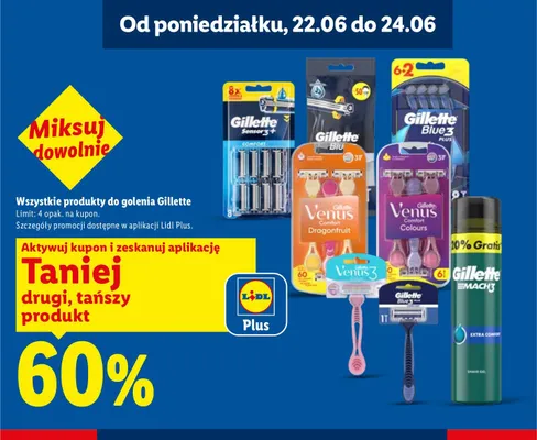 Maszynki do golenia Gillette Venus Comfort Colours promocja w Lidl