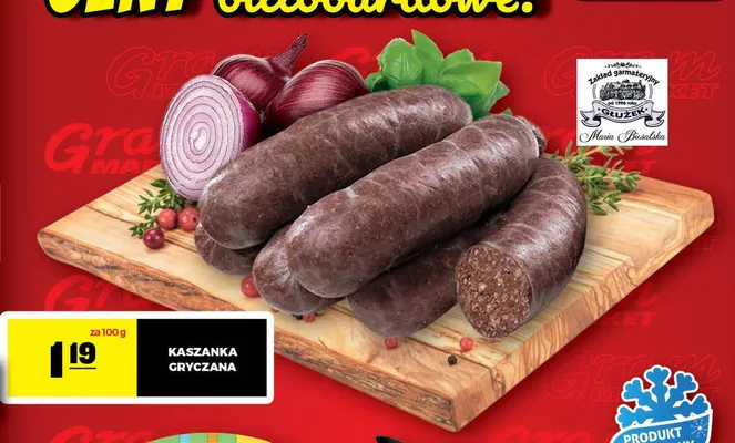 Kaszanka gryczana Głużek promocja w Gram Market