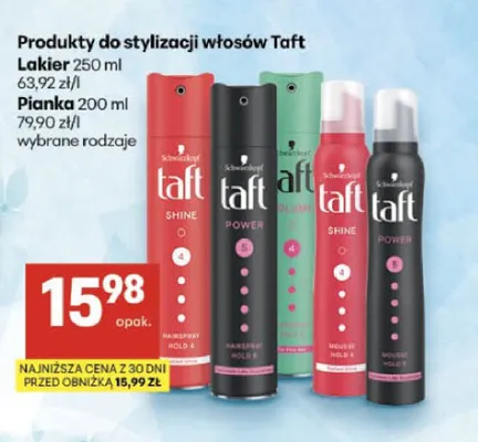 Lakier do włosów Taft Power promocja w Delikatesy Centrum