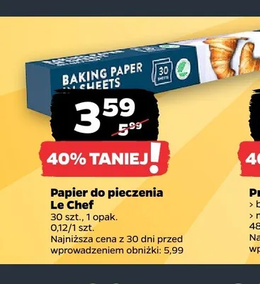 Papier do pieczenia Le Chef promocja w Netto