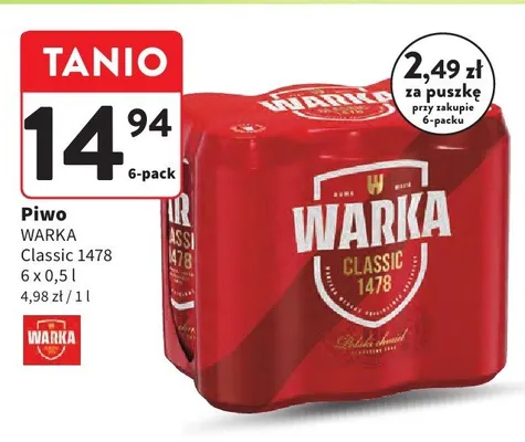 Piwo Classic 1478 promocja w Intermarche