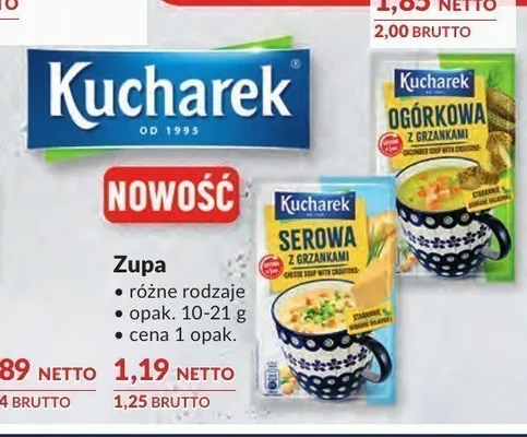 Zupa serowa z grzankami Kucharek promocja w Makro