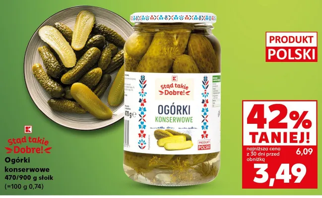 Ogórki konserwowe promocja w Kaufland