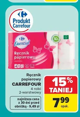Ręcznik papierowy Carrefour promocja w Carrefour