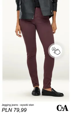 Jegging jeans wysoki stan C & A promocja w C&A