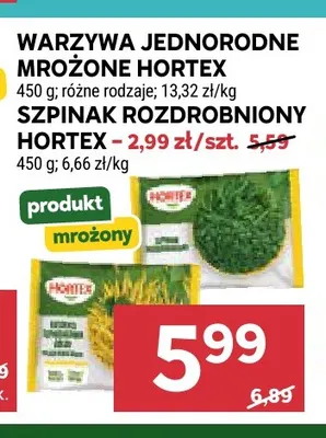 Szpinak rozdrobniony Hortex promocja w Stokrotka