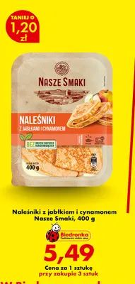 Naleśniki z jabłkiem i cynamonem Nasze Smaki promocja w Biedronka