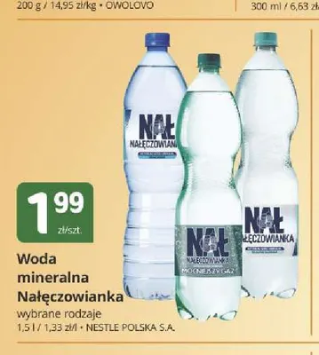 Woda mineralna niegazowana Nałęczowianka promocja w Marketvita