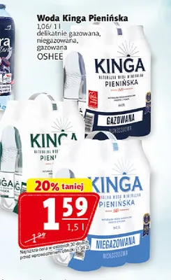 Woda niegazowana Kinga Pienińska promocja w Prim Market