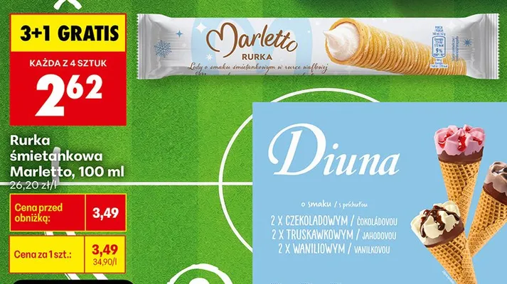 Rurka śmietankowa Marletto promocja w Biedronka