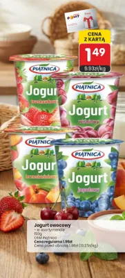 Jogurt owocowy jagodowy Piątnica promocja w Market Point