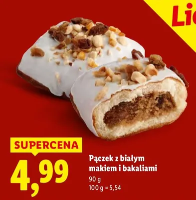 Pączek z białym makiem i bakaliami promocja w Lidl