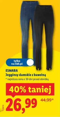 Jegginsy damskie z bawełną promocja w Lidl