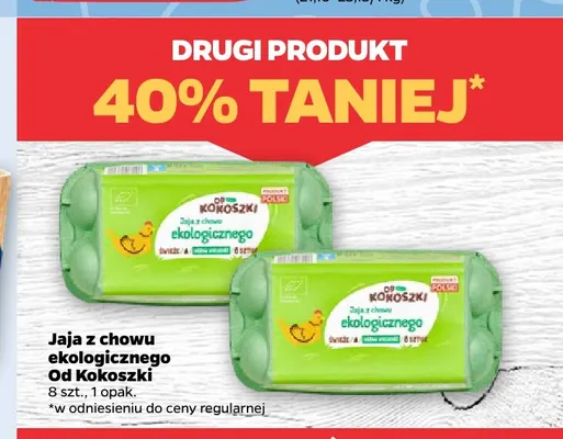 Jajka kurze z chowu ekologicznego Od Kokoszki promocja w Netto