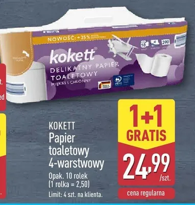 Papier toaletowy 4-warstwowy promocja w Aldi