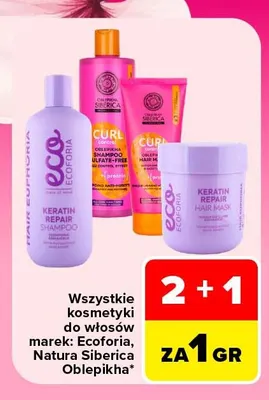 Szampon do włosów Keratin Repair Ecoforia promocja w Carrefour