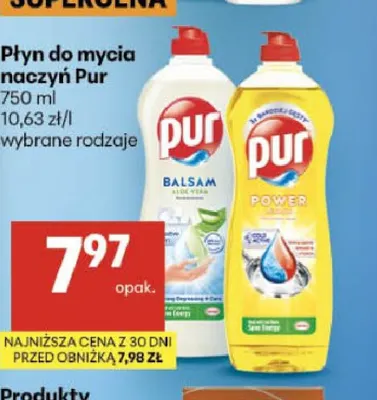 Płyn do mycia naczyń Pur promocja w Delikatesy Centrum