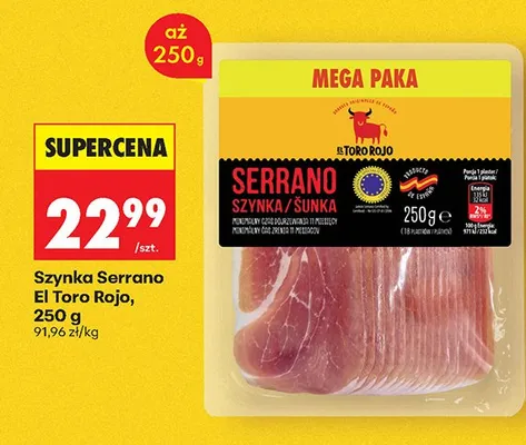 Szynka Serrano promocja w Biedronka