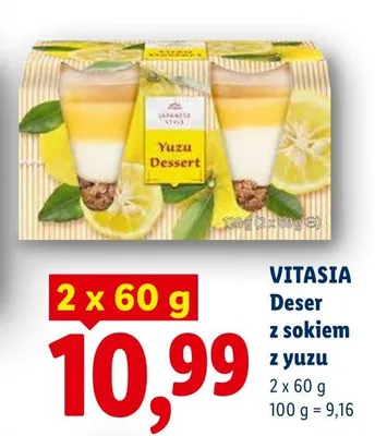 Deser z sokiem z yuzu Vitasia promocja w Lidl