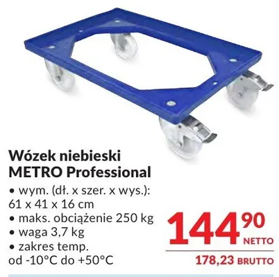 Wózek niebieski METRO Professional promocja w Makro