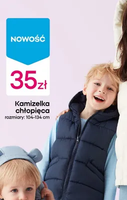 Kamizelka chłopięca r. 104-134 promocja w Pepco