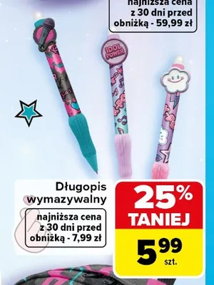Długopis wymazywalny CoolPack K-POP promocja w Carrefour