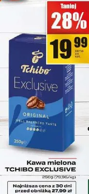 Kawa mielona Exclusive Original Tchibo promocja w Supeco