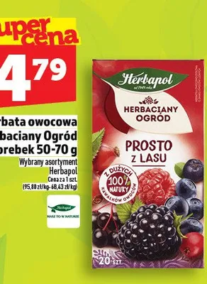 Herbata owocowa Herbaciany Ogród 20 torebek 50-70g promocja w TOPAZ