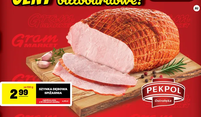 Szynka dębowa Spiżarnia Pekpol promocja w Gram Market
