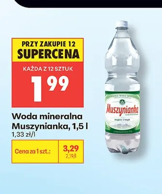 Woda mineralna Muszynianka promocja w Biedronka