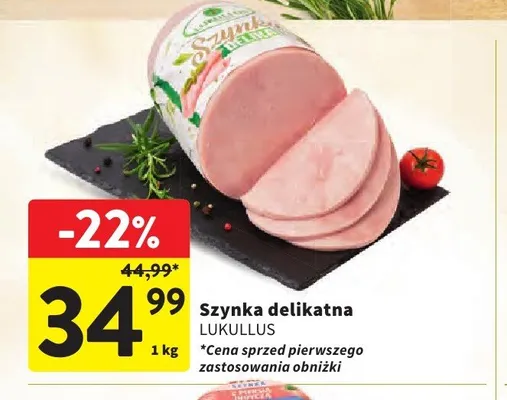 Szynka delikatna Lukullus promocja w Intermarche
