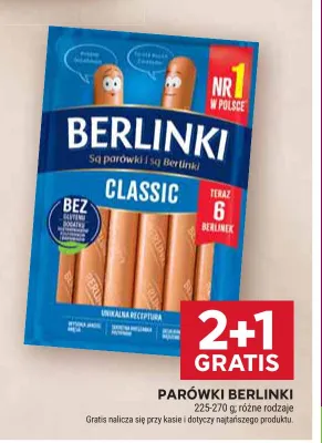 Parówki Berlinki Classic promocja w Stokrotka
