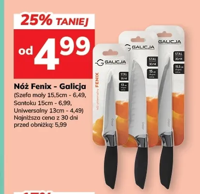Nóż Santoku Fenix 15 cm Galicja promocja w Hitpol