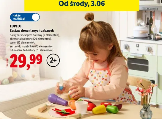 Zestaw drewnianych zabawek promocja w Lidl