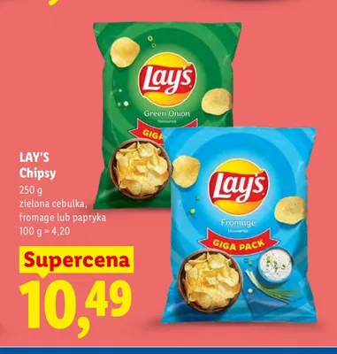 Chipsy zielona cebulka Lay's promocja w Lidl
