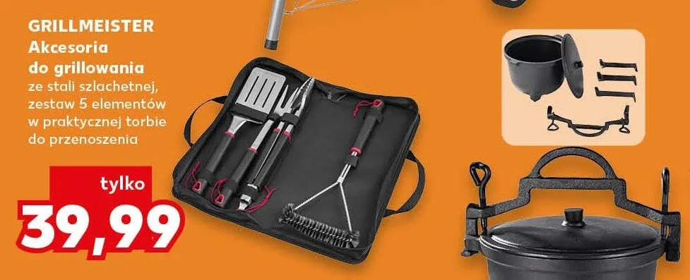 Zestaw akcesoriów do grillowania promocja w Kaufland