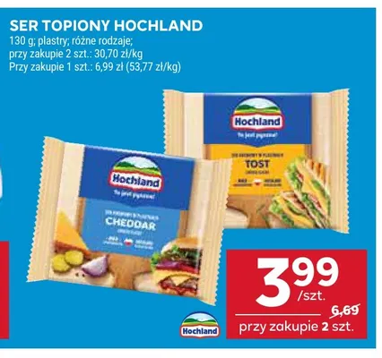Ser topiony Hochland w plastrach promocja w Stokrotka