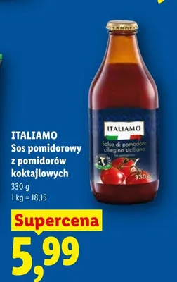 Sos pomidorowy z pomidorów koktajlowych ITALIAMO promocja w Lidl
