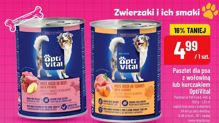 Pasztet z wołowiną dla psa promocja w POLOmarket