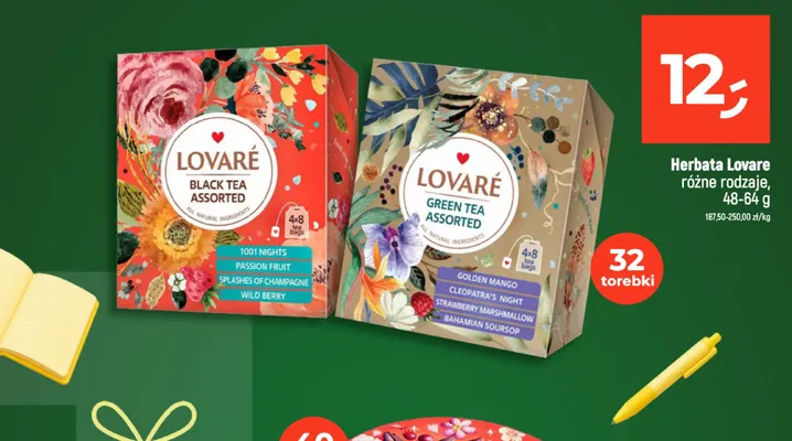 Herbata Lovare Green Tea Assorted promocja w Dealz