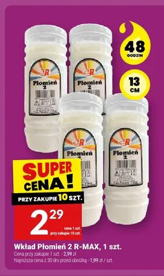 Wkład do zniczy Płomień 2 R-MAX promocja w Twój Market