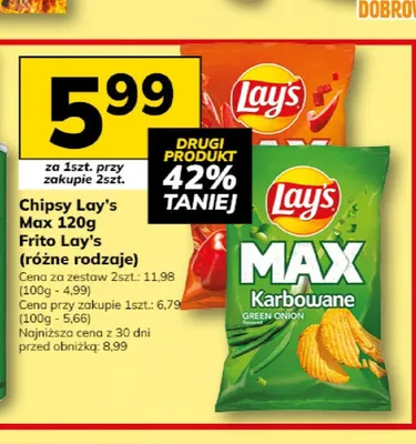 Chipsy Lay's Max Karbowane Green Onion promocja w Hitpol